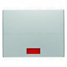 Выключатель одноклавишный универсальный с подсветкой Berker (вкл/выкл с 2-х мест) 10А/250В, металл алюминий 3036+14157003+1675 3036 + 14157003 + 1675