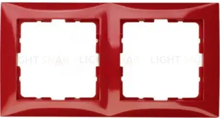 Рамка двойная Berker S.1 красный глянцевый 10128962 10128962