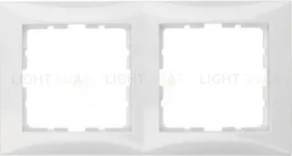 Рамка двойная Berker S.1 полярная белизна с блеском 10128989 10128989