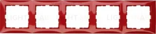 Рамка пятерная Berker S.1 красный глянцевый 10158962 10158962