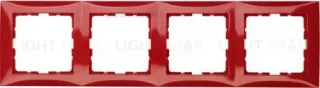Рамка четверная Berker S.1 красный глянцевый 10148962 10148962