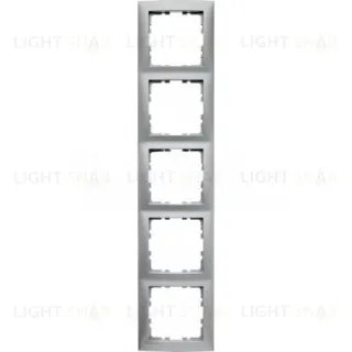 Рамка пятерная Berker S.1 алюминий 10159939 10159939