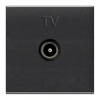 Телевизионная розетка TV одиночная ABB Niessen Zenit антрацит 2CLA225070N1801 2CLA225070N1801