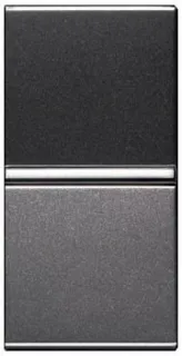 Выключатель одноклавишный ABB Niessen Zenit (узкая клавиша, 1 модуль) 16А (антрацит) 2CLA210100N1801 2CLA210100N1801