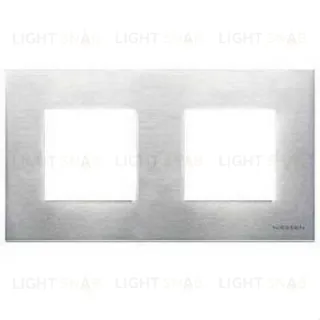 Рамка двойная ABB Niessen Zenit, немецкий стандарт (стальной) 2CLA227200N4001+2CLA227190N1001+2CLA227190N1001 2CLA227200N4001 + 2CLA227190N1001