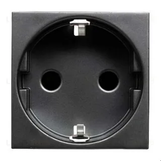 Розетка с заземлением со шторками ABB Niessen Zenit 16А (антрацит) 2CLA228800N1801 2CLA228800N1801