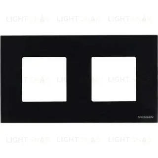 Рамка двойная ABB Niessen Zenit, немецкий стандарт (черное стекло) 2CLA227200N3101+2CLA227190N1001+2CLA227190N1001 2CLA227200N3101 + 2CLA227190N1001