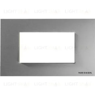 Рамка на 4 модуля ABB Niessen Zenit, итальянский стандарт (серебристый) 2CLA247400N1301+2CLA247490N1001 2CLA247400N1301 + 2CLA247490N1001