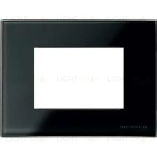 Рамка на 3 модуля ABB Niessen Zenit, итальянский стандарт (черное стекло) 2CLA247300N3101+2CLA247390N1001 2CLA247300N3101 + 2CLA247390N1001
