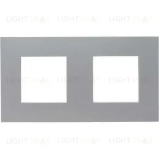 Рамка двойная ABB Niessen Zenit, немецкий стандарт (серебристый) 2CLA227200N1301+2CLA227190N1001+2CLA227190N1001 2CLA227200N1301 + 2CLA227190N1001