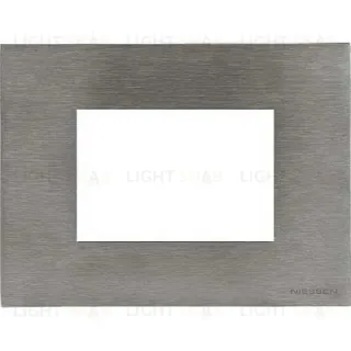 Рамка на 3 модуля ABB Niessen Zenit, итальянский стандарт (стальной) 2CLA247300N4001+2CLA247390N1001 2CLA247300N4001 + 2CLA247390N1001