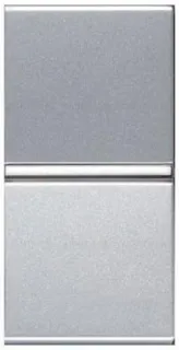 Переключатель промежуточный ABB Niessen Zenit (узкая клавиша, 1 модуль) 16А (серебристый) 2CLA211000N1301 2CLA211000N1301