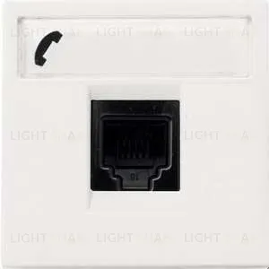 Розетка телефонная 6 контактов ABB Niessen Zenit (Белый) 2CLA201720A1001+2CLA221810N1101 2CLA201720A1001 + 2CLA221810N1101