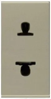 Розетка без заземления (узкая, 1 модуль) ABB Niessen Zenit 16А (шампань) 2CLA213500N1901 2CLA213500N1901