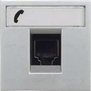 Розетка телефонная 6 контактов ABB Niessen Zenit (серебристый) 2CLA201720A1001+2CLA221810N1301 2CLA201720A1001 + 2CLA221810N1301