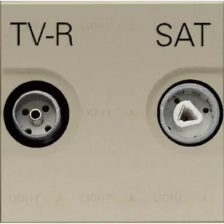 Телевизионная розетка TV-R/SAT проходная ABB Niessen Zenit (шампань) 2CLA225180N1901 2CLA225180N1901