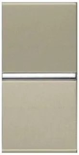 Переключатель промежуточный ABB Niessen Zenit (узкая клавиша, 1 модуль) 16А (шампань) 2CLA211000N1901 2CLA211000N1901