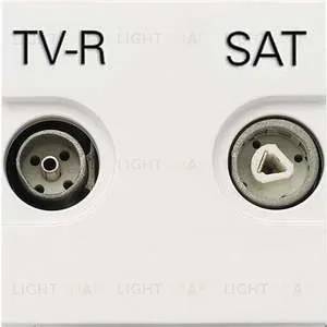 Телевизионная розетка TV-R/SAT проходная ABB Niessen Zenit (Белый) 2CLA225180N1101 2CLA225180N1101