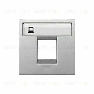 Розетка компьютерная 8 контактов одноместная ABB Niessen Zenit, категория 5E (серебристый) 2CLA201850A1001+2CLA221810N1301 2CLA201850A1001 + 2CLA221810N1301