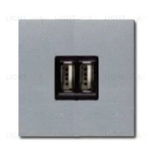 Розетка USB двойная для зарядки ABB Niessen Zenit 2х750 мА/1х1500 мА, серебристый 2CLA228500N1301 2CLA228500N1301