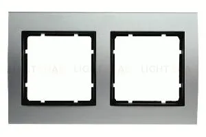 Рамка двойная Berker B.3 алюминий-антрацит 10123004 10123004