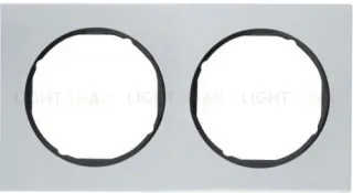 Рамка 2 местная Berker R.3 алюминий, черный 10122284 10122284