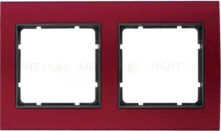 Рамкa двойная Berker B.3, алюминевая, красный/антрацит 10123012 10123012