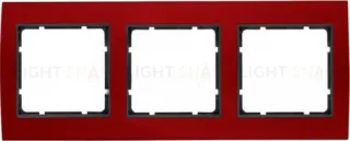 Рамкa тройная Berker B.3, алюминевая, красный/антрацит 10133012 10133012