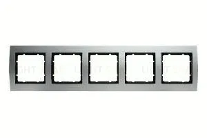 Рамка пятерная Berker B.3 алюминий-антрацит 10153004 10153004