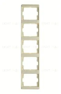 Рамка пятерная для вертикального монтажа Berker Arsys, кремовый глянцевый 13530002 13530002