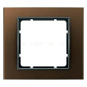 Рамкa одинарная Berker B.3, алюминевая, коричневый/антрацит 10113001 10113001