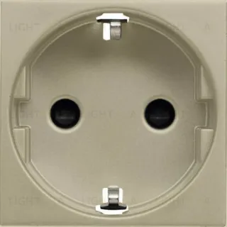 Розетка с заземлением с безвинтовыми контактами со шторками ABB Niessen Zenit 16А (шампань) 2CLA228860N1901 2CLA228860N1901