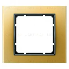 Рамкa одинарная Berker B.3, алюминевая, золото/антрацит 10113016 10113016