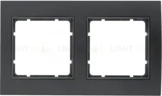 Рамкa двойная Berker B.3, алюминевая, черный/антрацит 10123005 10123005