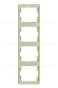 Рамка четверная для вертикального монтажа Berker Arsys, кремовый глянцевый 13430002 13430002