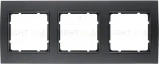 Рамкa тройная Berker B.3, алюминевая, черный/антрацит 10133005 10133005