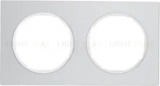 Рамка 2 местная Berker R.3 алюминий, полярная белизна 10122274 10122274