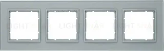 Рамка четверная Berker B.7 Glass стекло алюминий 10146414 10146414