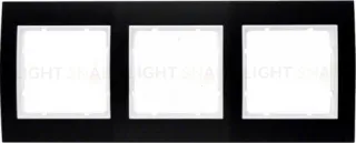 Рамкa тройная Berker B.3, алюминевая, черный/полярная белизна 10133025 10133025