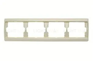 Рамка четверная для горизонтального монтажа Berker Arsys, кремовый глянцевый 13830002 13830002