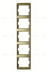 Рамка пятерная для вертикального монтажа Berker Arsys, золото 13540002 13540002