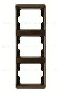 Рамка тройная для вертикального монтажа Berker Arsys, коричневый глянцевый 13330001 13330001