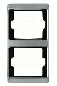 Рамка двойная для вертикального монтажа Berker Arsys, нержавеющая сталь 13240004 13240004