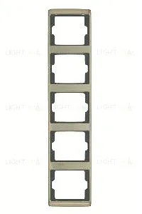 Рамка пятерная для вертикального монтажа Berker Arsys, светлая бронза 13540001 13540001