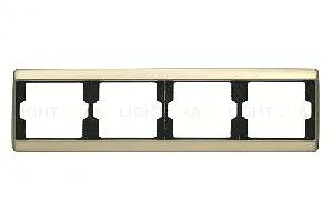 Рамка четверная для горизонтального монтажа Berker Arsys, светлая бронза 13840001 13840001