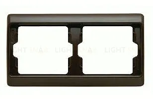 Рамка двойная для горизонтального монтажа Berker Arsys, коричневый глянцевый 13630001 13630001