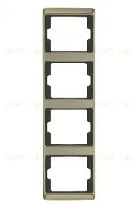 Рамка четверная для вертикального монтажа Berker Arsys, светлая бронза 13440001 13440001