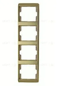 Рамка четверная для вертикального монтажа Berker Arsys, золото 13440002 13440002