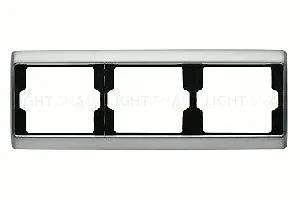 Рамка тройная для горизонтального монтажа Berker Arsys, нержавеющая сталь 13740004 13740004