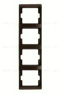 Рамка четверная для вертикального монтажа Berker Arsys, коричневый глянцевый 13430001 13430001